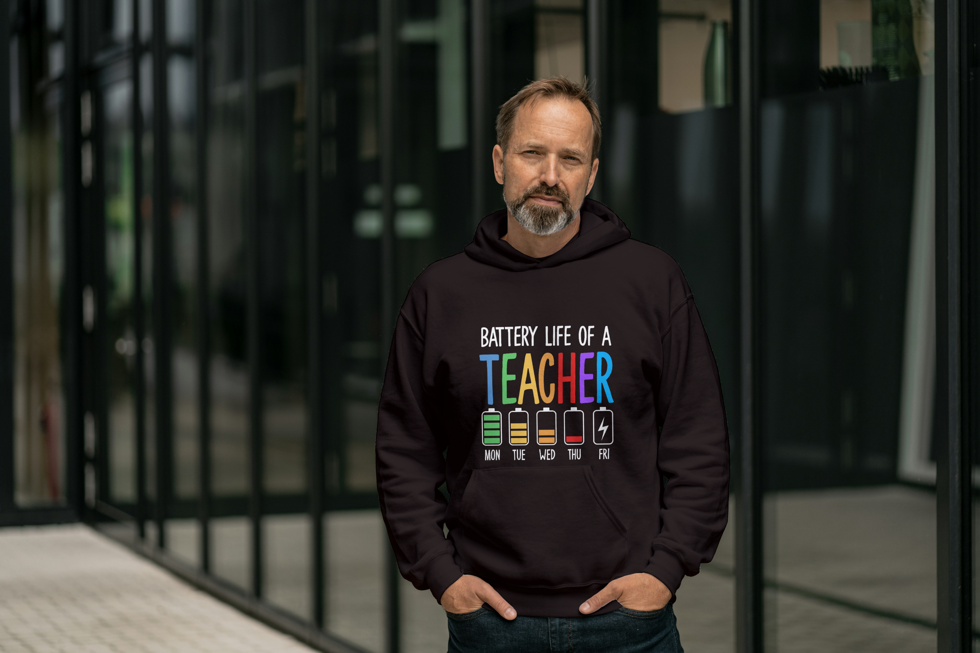 Teacher  Battery Hoodie