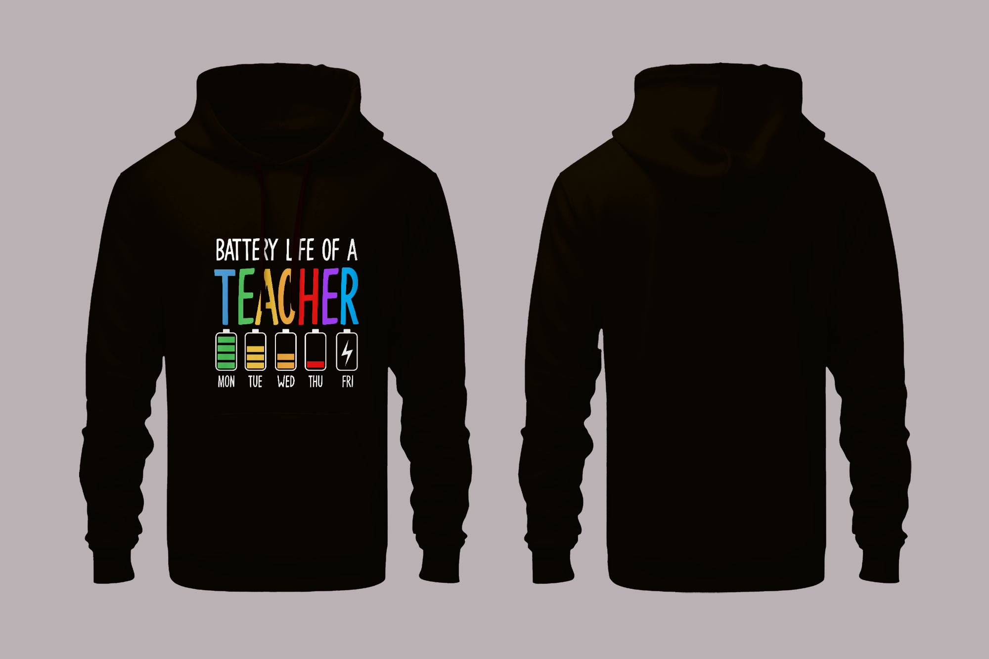 Teacher  Battery Hoodie